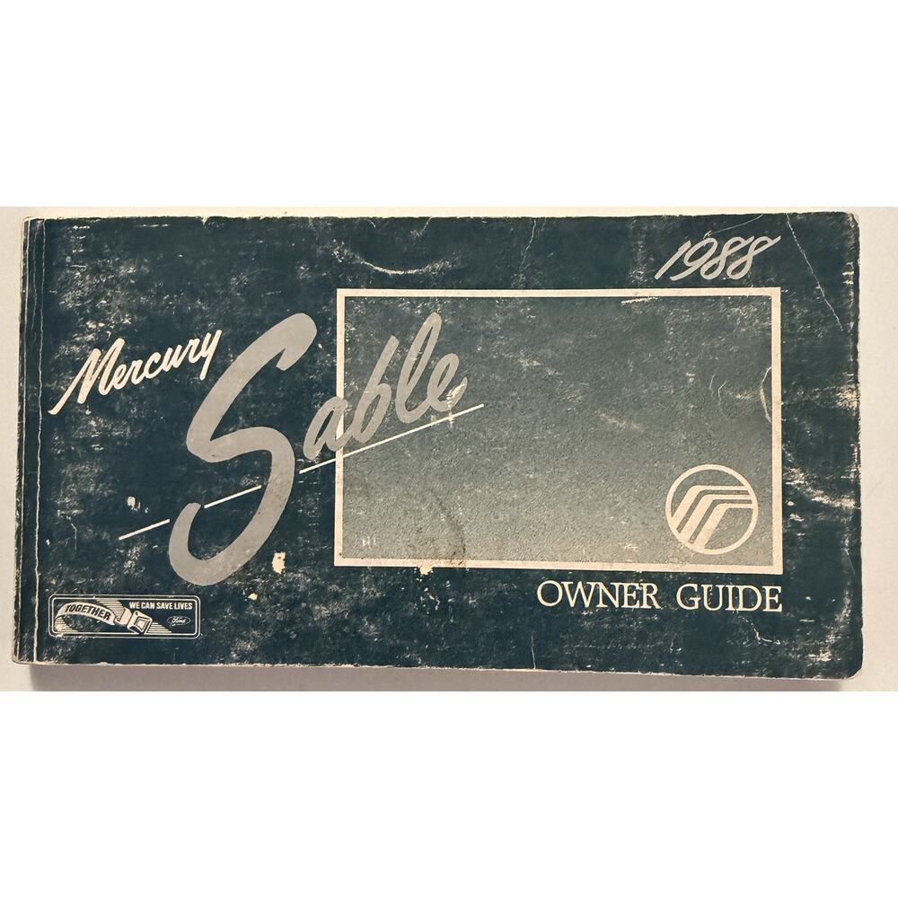 1988 Mercury Sable Owner's Manual FPS-12059-88B